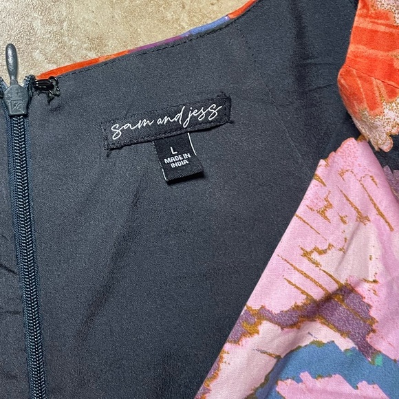 Sam and Jess Colorful Balloon Sleeve Romper Size Large - Picture 9 of 11